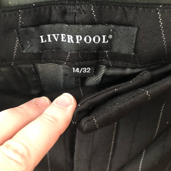 Liverpool Black Pinstripe Pants - Picture 2 of 5
